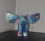 Ceramic Patchwork Elephant Sculpture