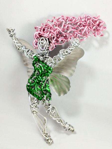 Pink and green fairy picture