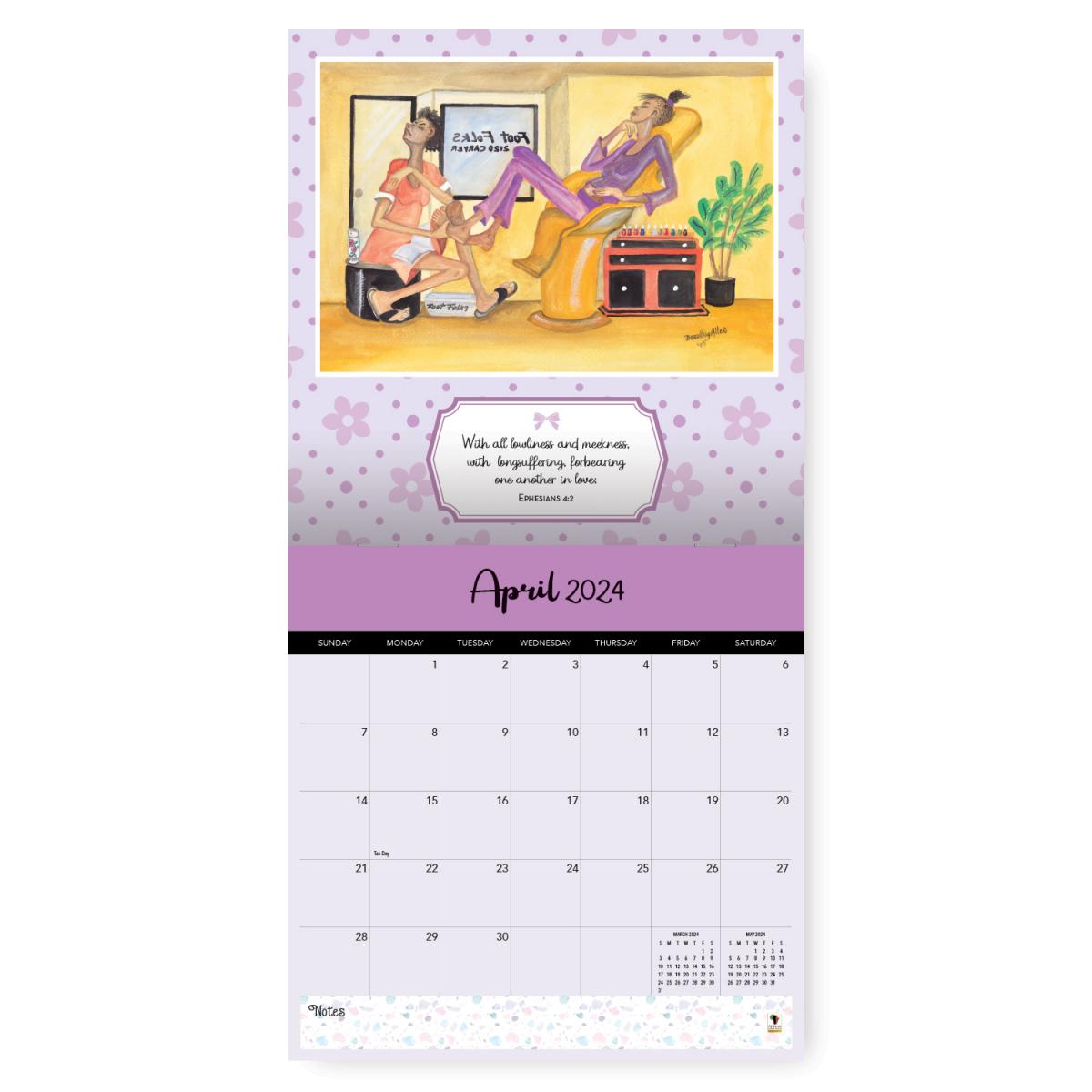 2024 Too Blessed to be Stressed  Wall Calendar picture