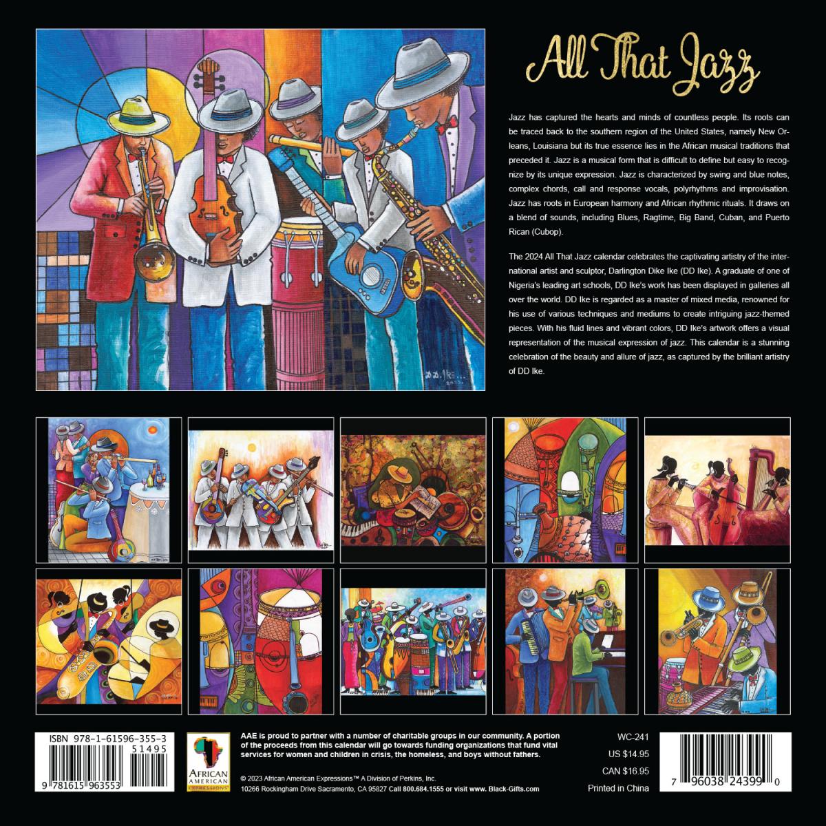 2024 All That Jazz Wall Calendar picture