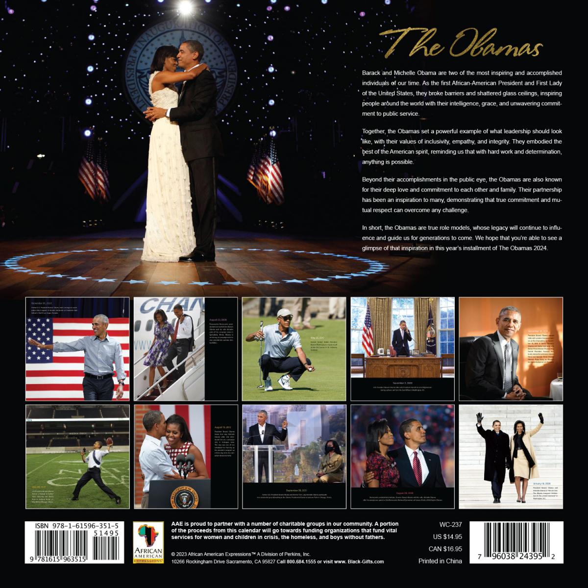 2024 The Obamas Wall Calendar picture