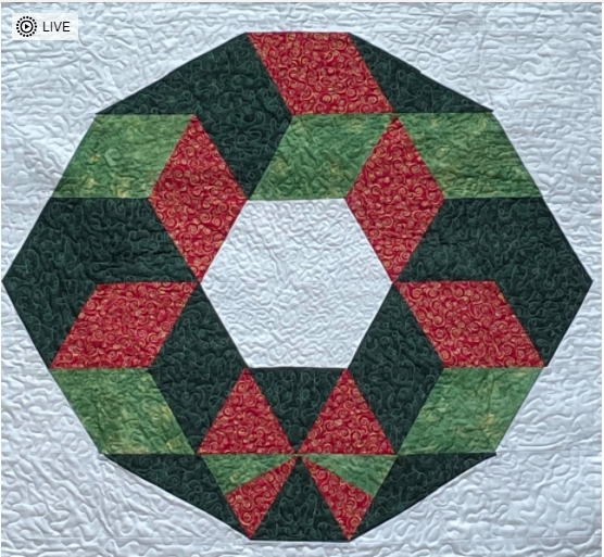Wreath of Hope Quilt - Throw Quilt picture