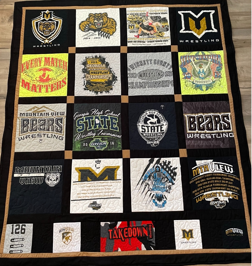 Custom Memory Quilt - custom photo or t-shirt quilt picture