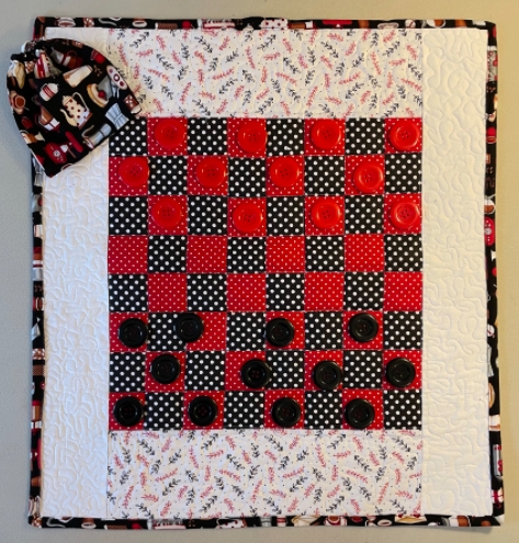 Quilted Checker Board game