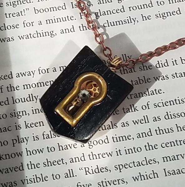 Lock and Key Pendant - Ebony picture