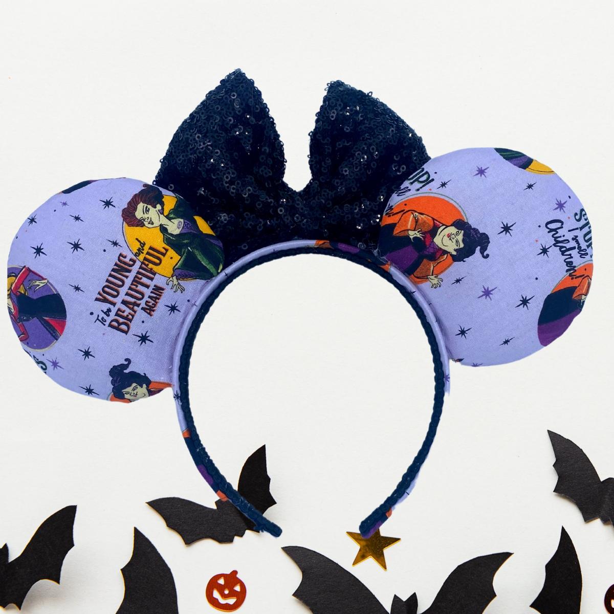 Purple Hocus Pocus Minnie Mouse Ears | Halloween Disney Ears picture