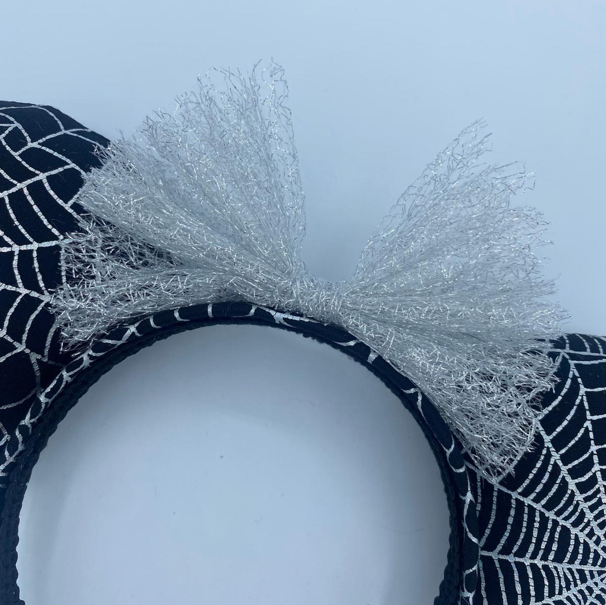 Holographic Spider Web Minnie Ears | Halloween Minnie Mouse Ears picture