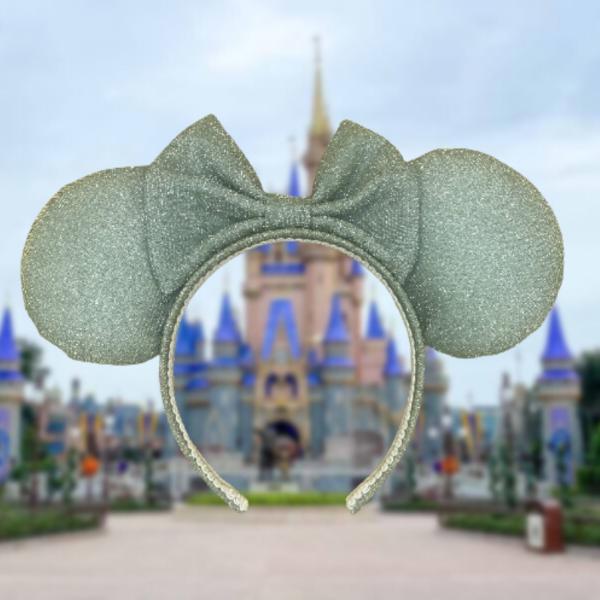 Green Sparkly Minnie Mouse Ears | Tiana Inspired Minnie Ears