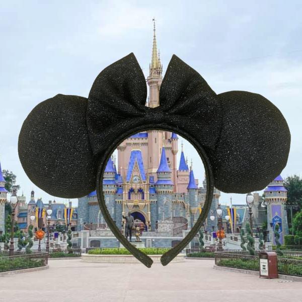 Sparkly Black Minnie Ears | Black Disney Ears | Black Mickey Ears