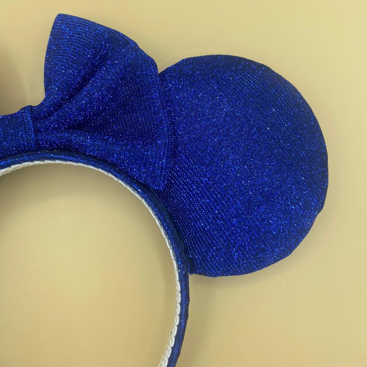 Sparkly Blue Minnie Ears | Hades Ears | Stitch Ears | Blue Mickey Ears picture