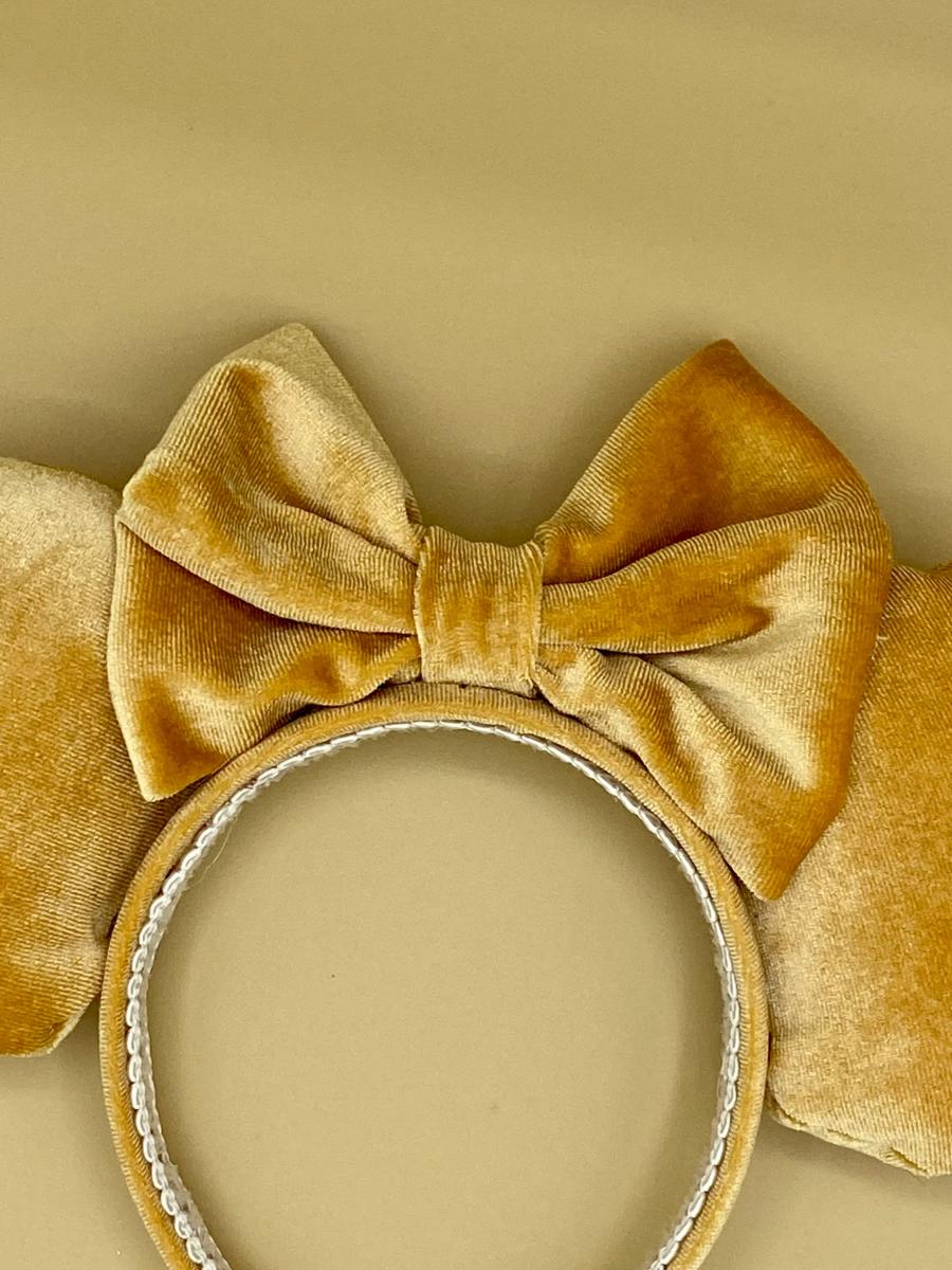 Gold Velvet Minnie Mouse Ears | Gold Mouse Ears picture