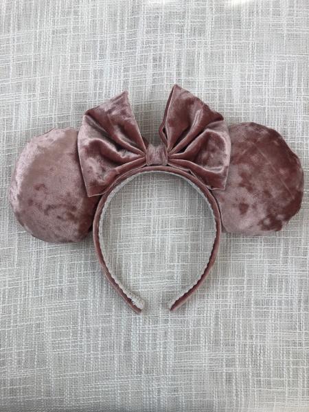Pink Crushed Velvet Minnie Mouse Ears | Pink Minnie Ears picture