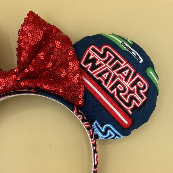 Red Lightsaber Star Wars Minnie Mouse Ears | Dark Side Disney Ears picture
