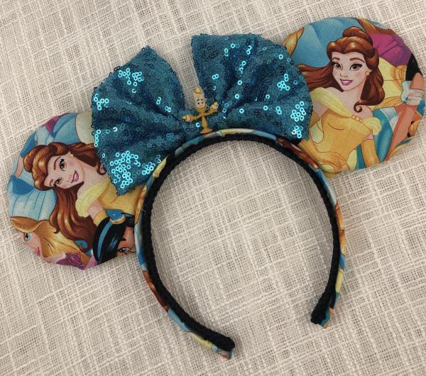 Princess Belle Minnie Mouse Ears | Beauty and the Beast Ears | Lumiere Ears picture
