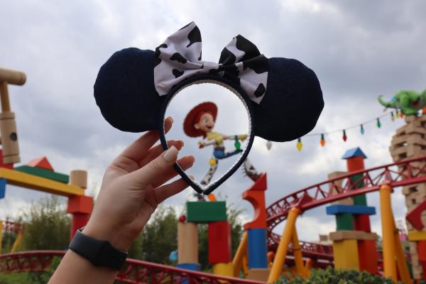 Toy Story Jesse Minnie Mouse Ears | Denim Mickey Ears with Cowgirl Bow