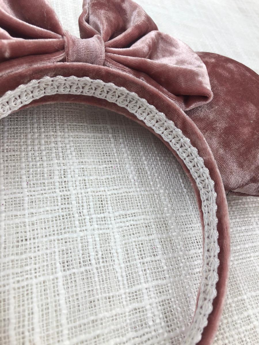 Pink Crushed Velvet Minnie Mouse Ears | Pink Minnie Ears picture