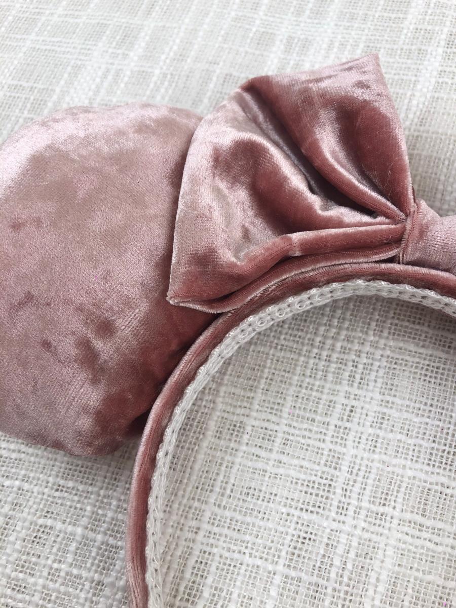 Pink Crushed Velvet Minnie Mouse Ears | Pink Minnie Ears picture