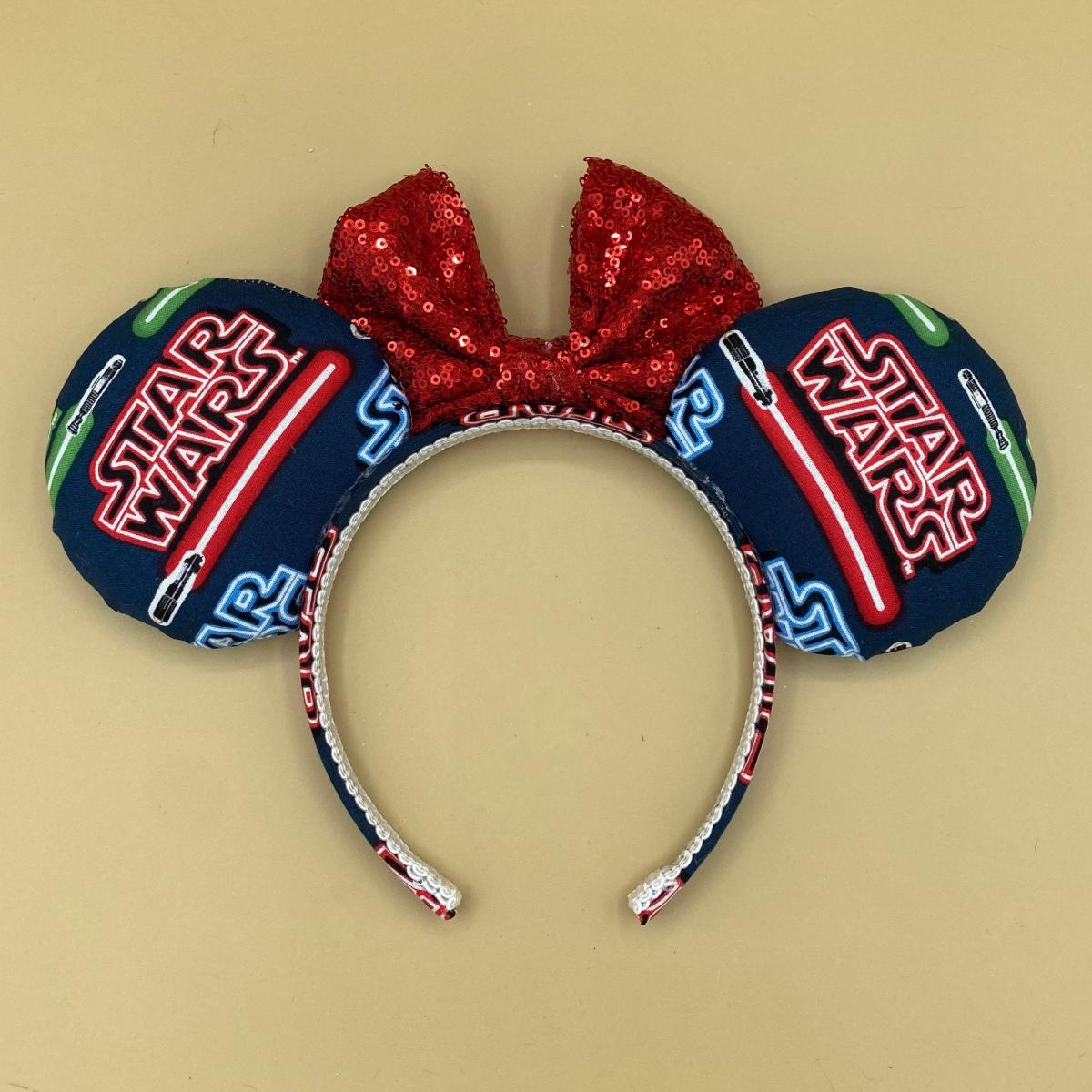 Red Lightsaber Star Wars Minnie Mouse Ears | Dark Side Disney Ears picture