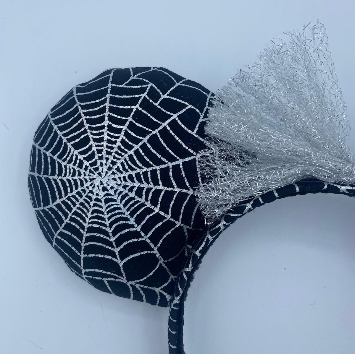 Holographic Spider Web Minnie Ears | Halloween Minnie Mouse Ears picture