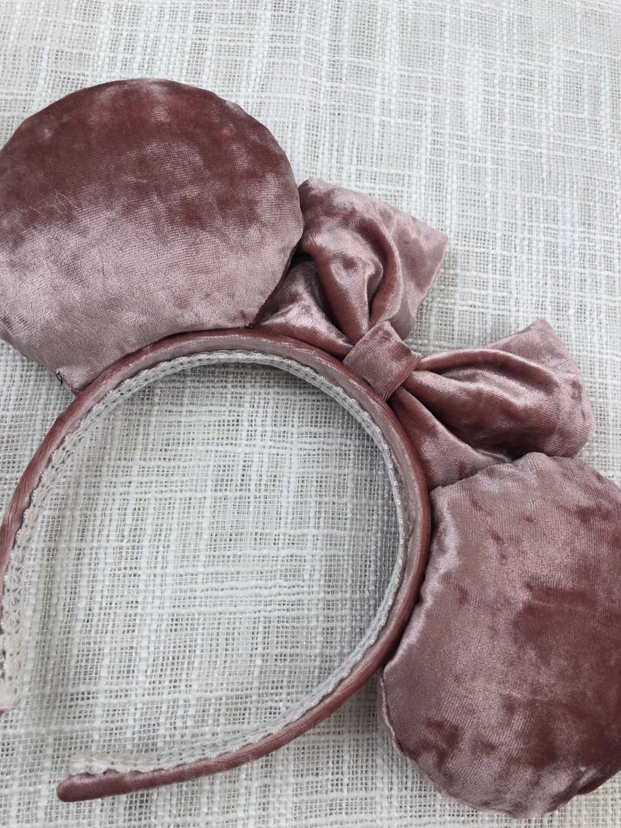 Pink Crushed Velvet Minnie Mouse Ears | Pink Minnie Ears picture