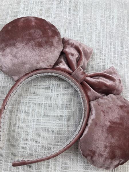 Pink Crushed Velvet Minnie Mouse Ears | Pink Minnie Ears picture