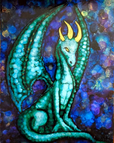 Green Dragon print