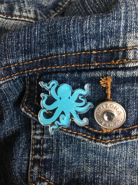 Little Blue Kraken Pin