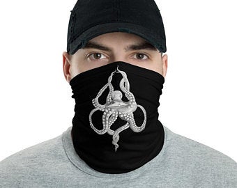 Kraken Black Octopus Neck Gaiter picture