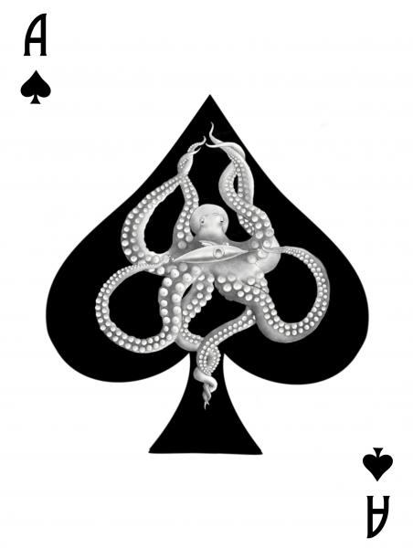 Kraken Ace of Spades Signed Print picture