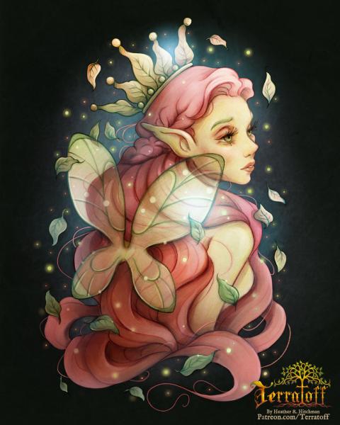 The Seelie Strawberry Fae 11x14 Open Edition Print picture