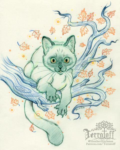 The Charming Cat 11x14 Open Edition Print