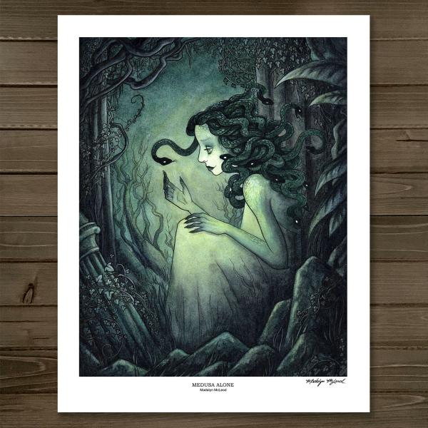 Medusa Alone 11x14 Fantasy Art Print