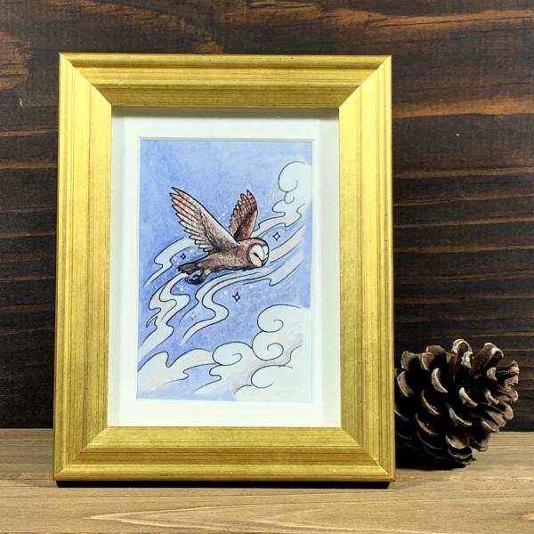 Barn Owl - Framed Mini Art Print