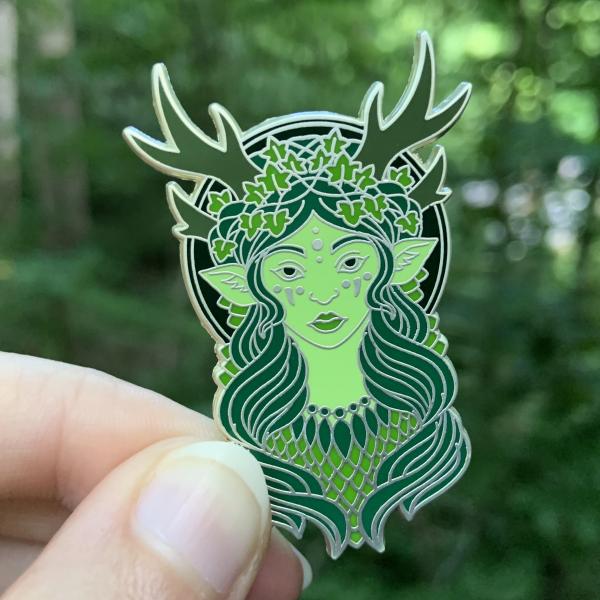 Lady of the Ivy Enamel Pin