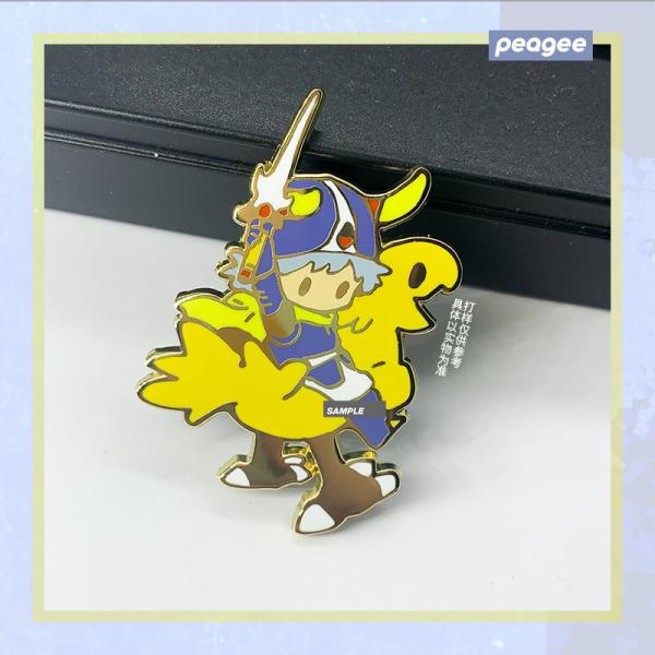 Chocobo Warrior metal pin picture