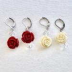 Rose & Crystal Earrings