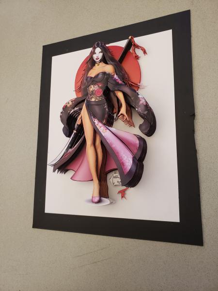 Unframed SHI 3D Paper Sculpture picture