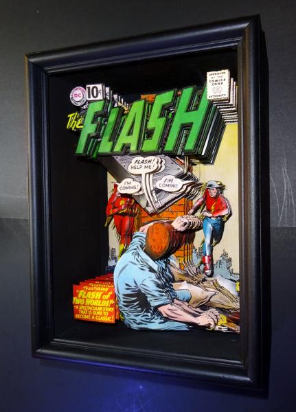 THE FLASH #123 3D Shadowbox Paper Sculpture picture