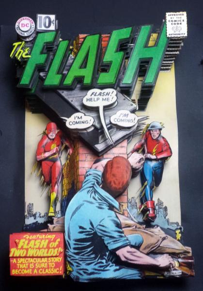 THE FLASH #123 3D Shadowbox Paper Sculpture picture