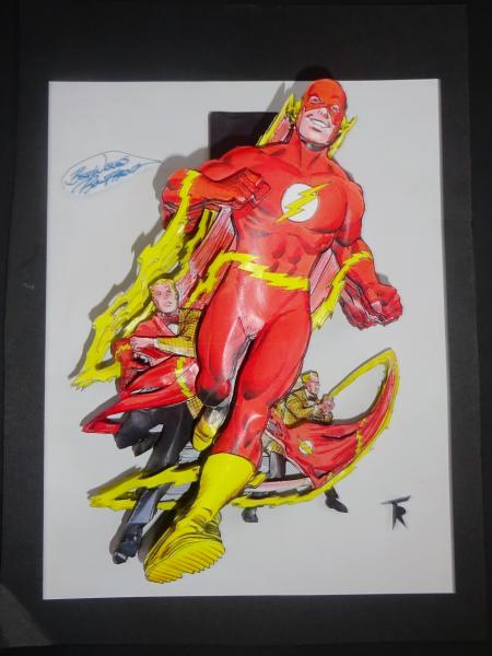 Unframed BARRY ALLEN BECOMES THE FLASH 3D Paper Sculpture picture