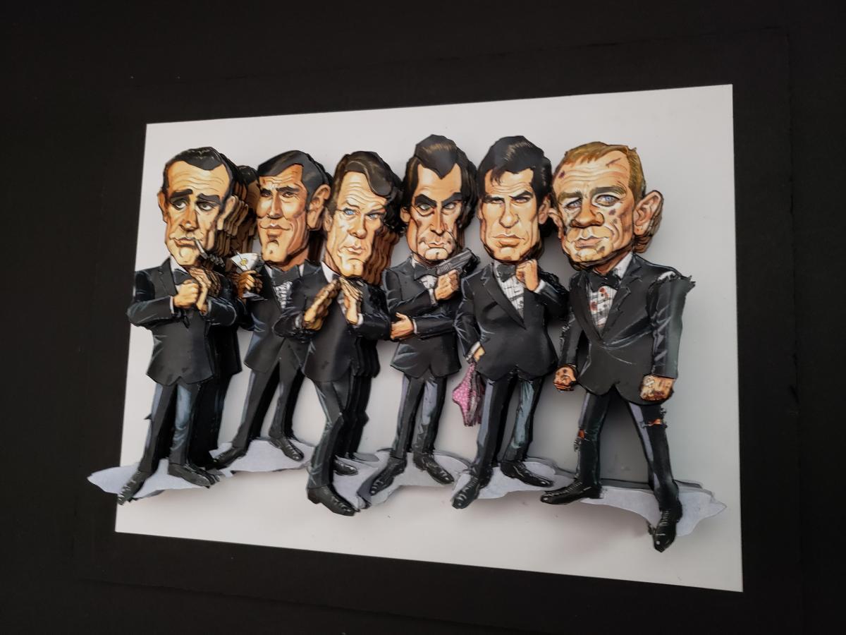 Unframed SIX BONDS 3D Paper Sculpture picture