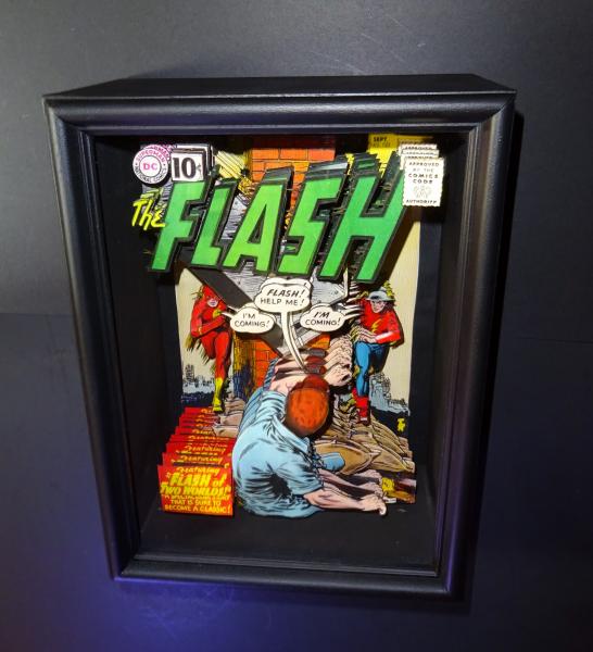 THE FLASH #123 3D Shadowbox Paper Sculpture picture