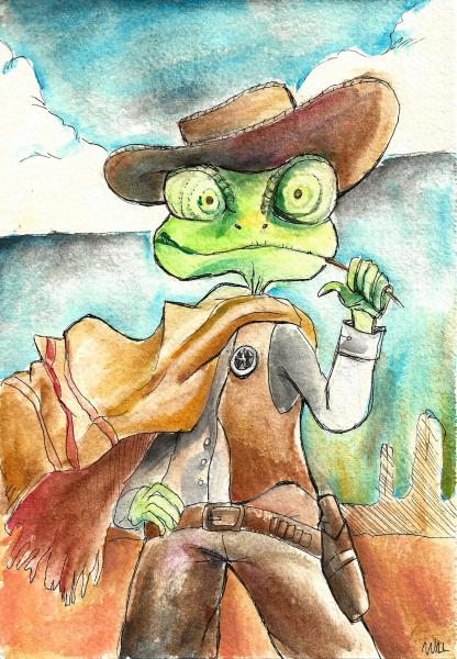 Rango — Original Watercolor Art picture