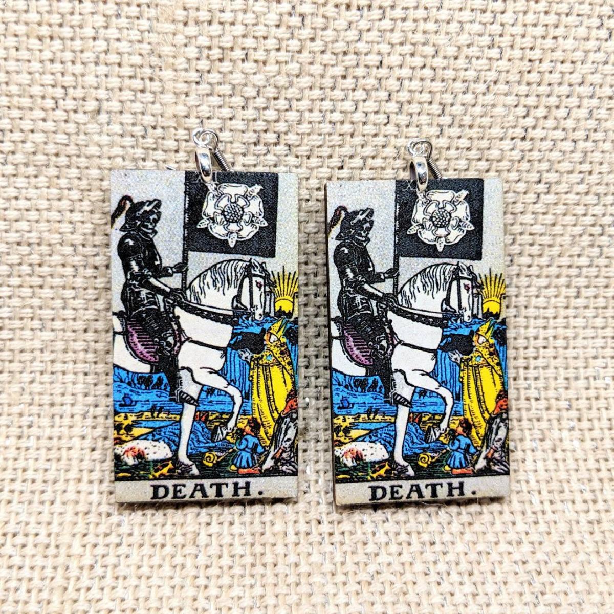 Tarot Card Earrings - Death Tarot Card picture