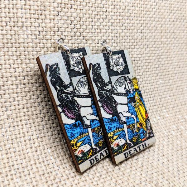 Tarot Card Earrings - Death Tarot Card picture