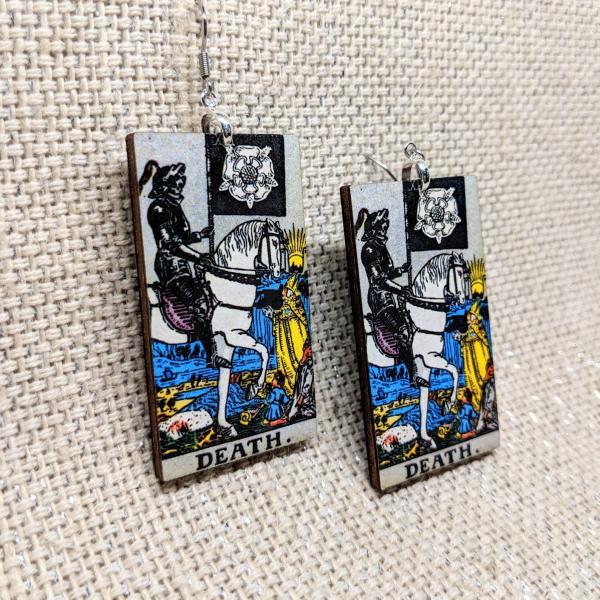 Tarot Card Earrings - Death Tarot Card picture