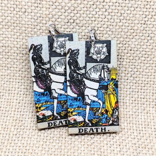 Tarot Card Earrings - Death Tarot Card picture