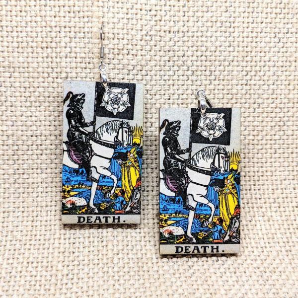 Tarot Card Earrings - Death Tarot Card picture