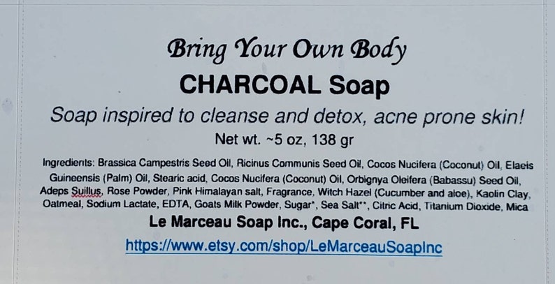 LE MARCEAU SOAP CHARCOAL SOAP, NET WT. 5 OZ., GRAMS: 141.75, SCENT: HERBAL picture