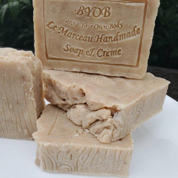 LE MARCEAU SOAP RHASSOUL CLAY AMBER SOAP, NET WT. 5 OZ., GRAMS: 141.75, SCENT: WOODSY picture